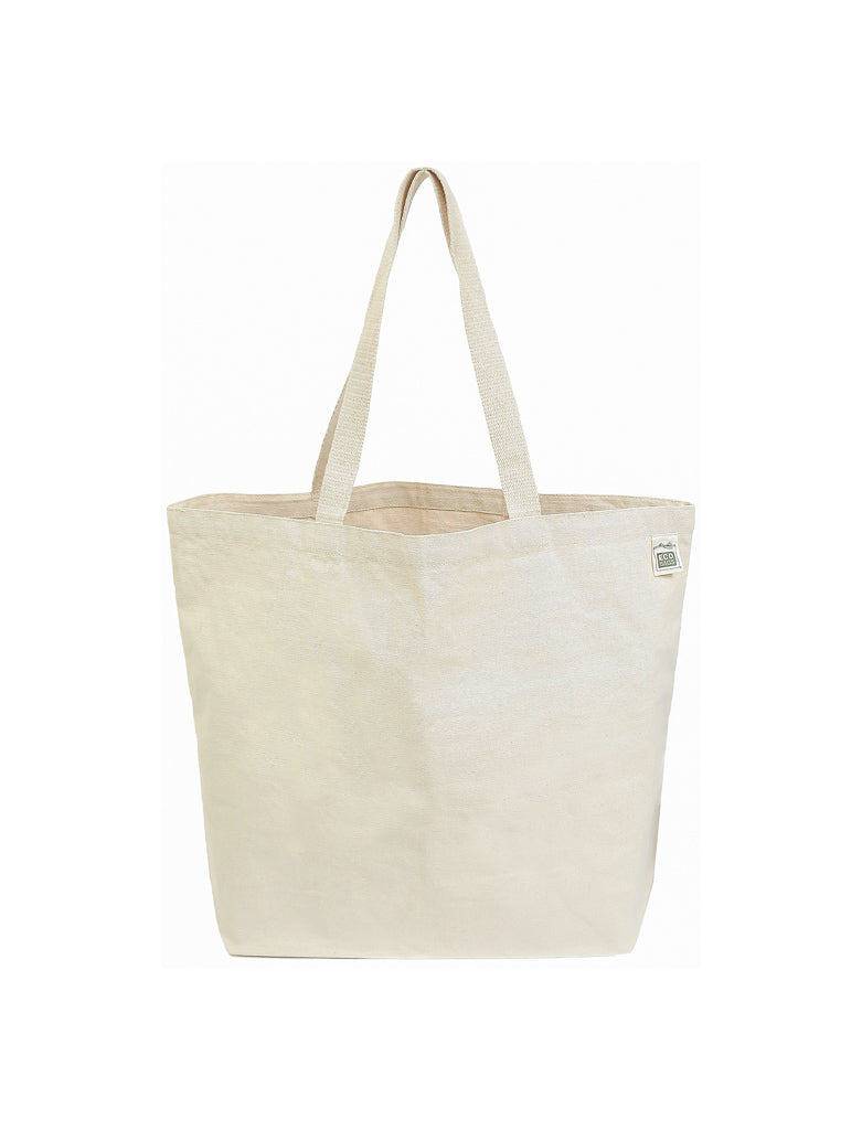 Two Tone Canvas Large Tote Bag